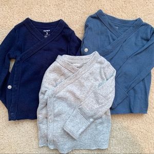 Baby boy foldover kimono tops 3mo EUC